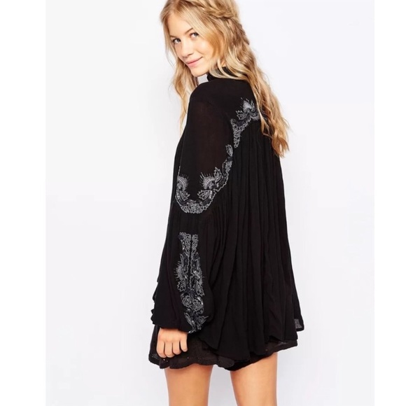 FREE PEOPLE Sweet Fantasy Hi Lo Choker Blouse Top - Picture 3 of 8